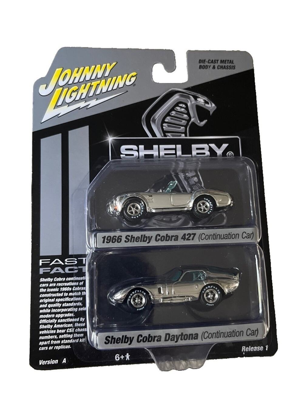 Johnny Lightning Authentic Diecast Shelby Cobra 427 And Shelby Cobra Daytona